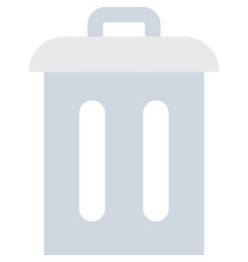 Çöp Kovası düz vektör simgesi