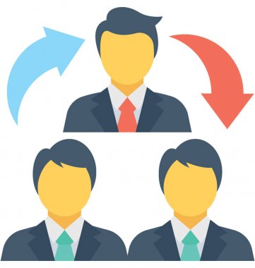 iletişim düz vektör simgesi