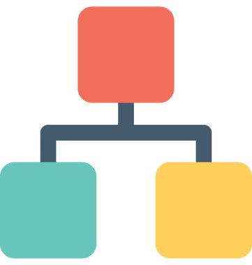 hiyerarşi düz vektör simgesi