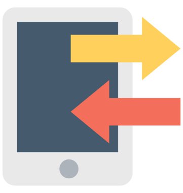 Veri paylaşımı düz vektör simgesi