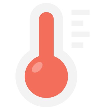 Termometre Düz Vektör Simgesi