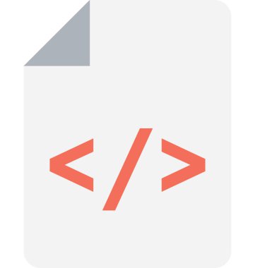 HTML dosyası düz vektör simgesi