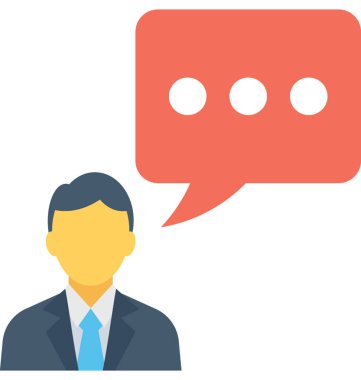 Düz vektör simge konuşma