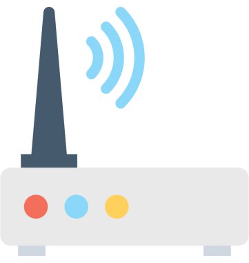 Wifi Yönlendirici Düz Vektör Simgesi