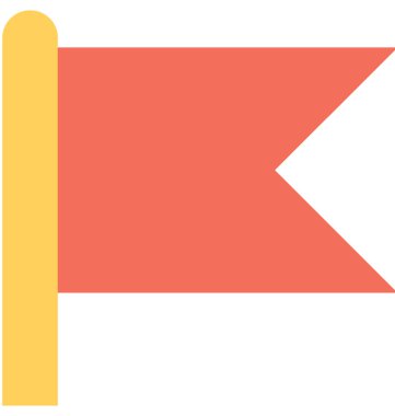 Bayrak Düz Vektör Simgesi