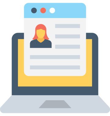 Online dokümanlar düz vektör simgesi