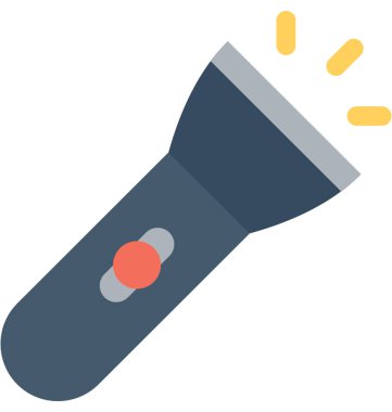 Meşale düz vektör simgesi