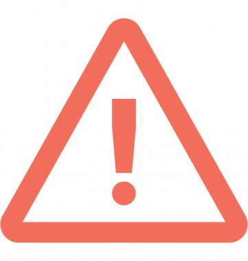 uyarı düz vektör simgesi