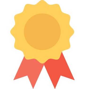 Rozet düz vektör simgesi