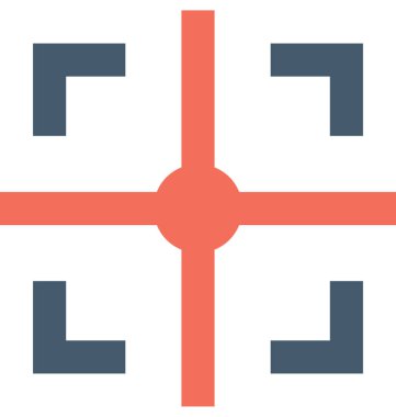 Odak düz vektör simgesi