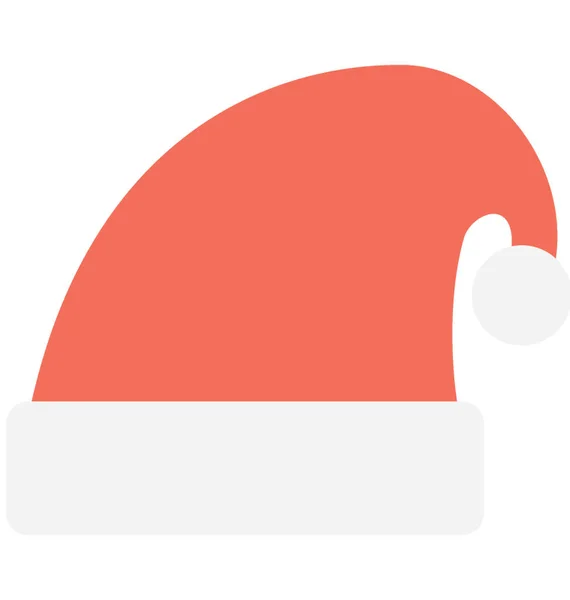 Santa Hatt Platt Vektor Symbol — Stock vektor