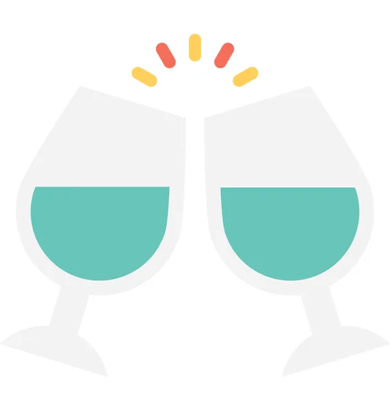 Toasting Flat Vector Icon — Stock Vector