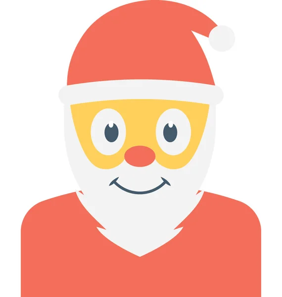 Vector Plano Santa Claus Icono — Archivo Imágenes Vectoriales