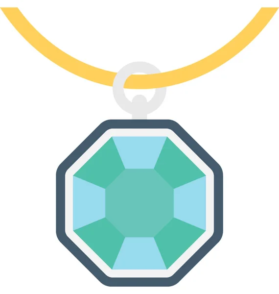 Necklace Flat Vector Icon — Stock Vector