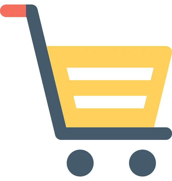 Shopping Cart Flat Vector Icon — Stock Vector