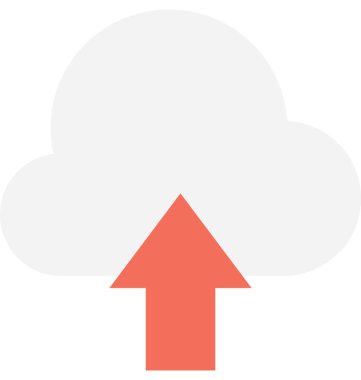 Bulut Gönderme Düz Vektör Simgesi