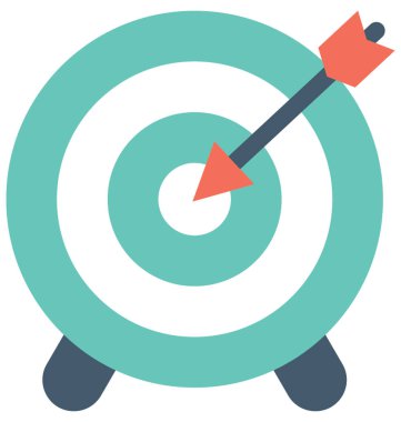 hedef düz vektör simgesi