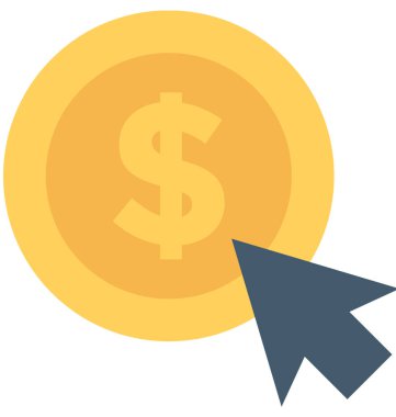 PPC düz vektör simgesi