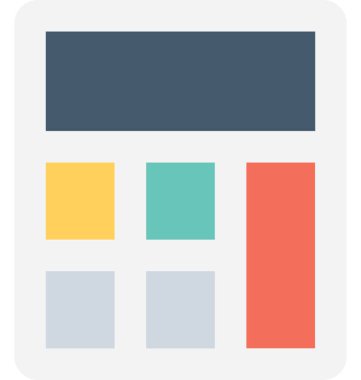 hesap makinesi düz vektör simgesi