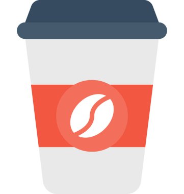 kahve fincanı düz vektör simgesi