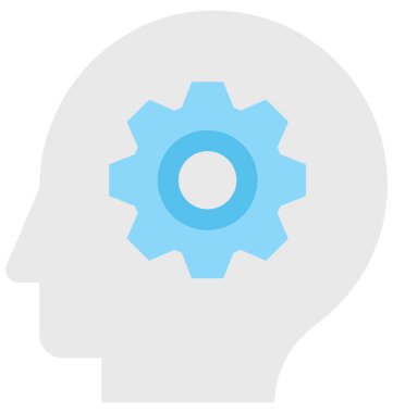 Beyin fırtınası düz vektör simgesi