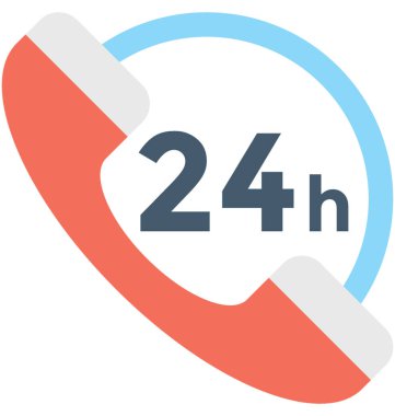 Yardım hattı düz vektör simgesi