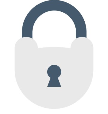 düz vektör simgesini kilitle