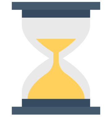 kum saati düz vektör simgesi