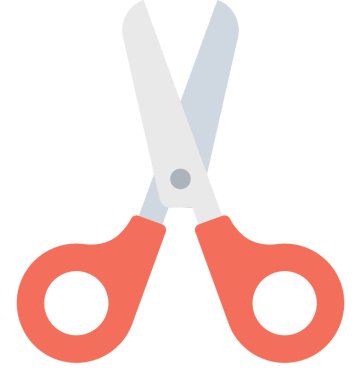 makas düz vektör simgesi