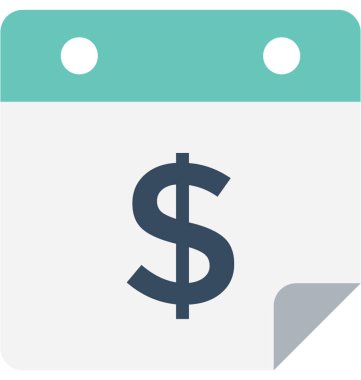 Takvim Düz Vektör Simgesi