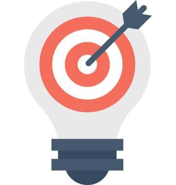 fikir düz vektör simgesi