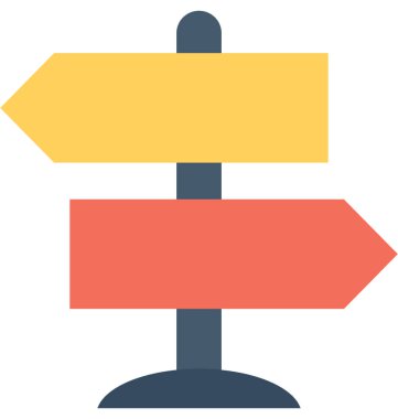 işaret direği düz vektör simgesi