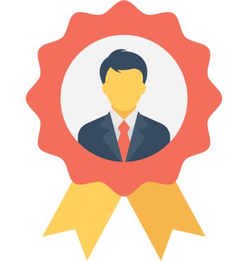 Onaylanmış düz vektör simgesi