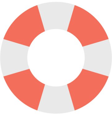 Destek düz vektör simgesi