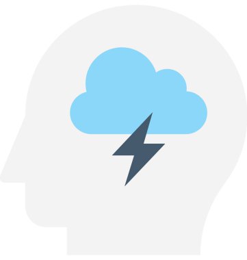 Beyin fırtınası düz vektör simgesi