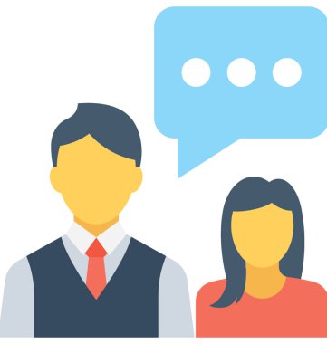 iletişim düz vektör simgesi