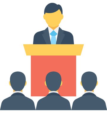 Konuşma düz vektör simgesi