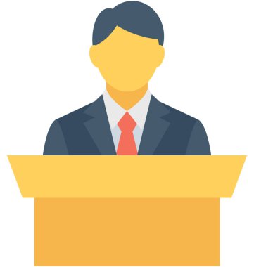 Konuşma düz vektör simgesi