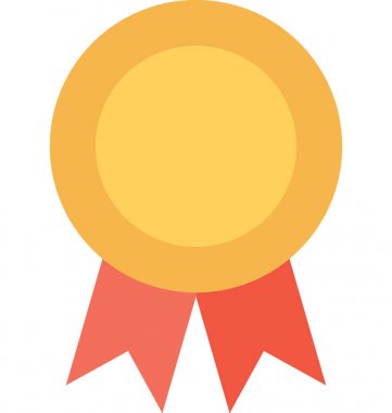 Rozet düz vektör simgesi