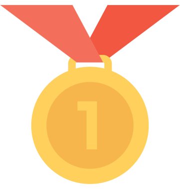 Kazanan düz vektör simgesi