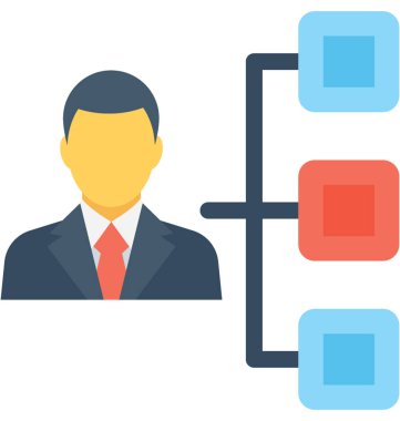 Lider düz vektör simgesi