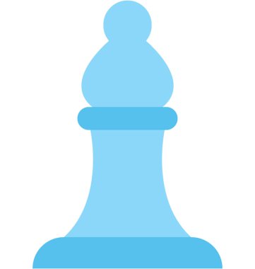 Satranç piyon düz vektör simgesi