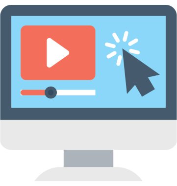 Media Player düz vektör simgesi