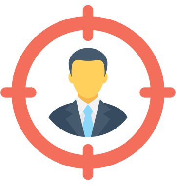 Düz vektör simgesi pazarlanıyor