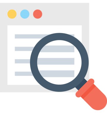 Web arama düz vektör simgesi