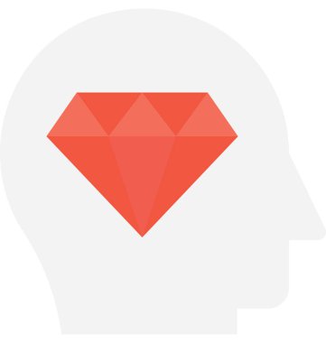 Elmas Düz Vektör Simgesi