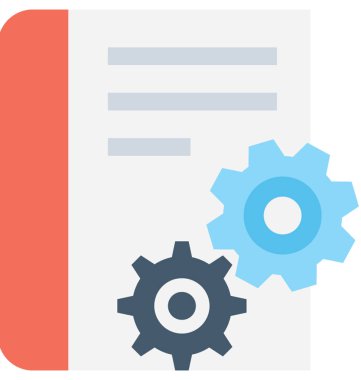 dosya ayarları düz vektör simgesi