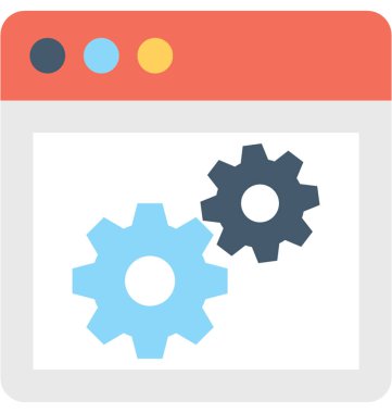 Web ayarı düz vektör simgesi