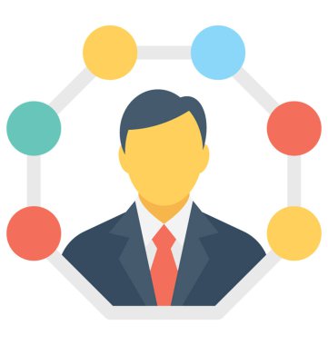 İşadamı Düz Vektör Simgesi