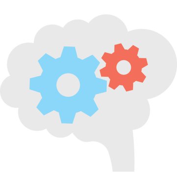 Beyin fırtınası düz vektör simgesi